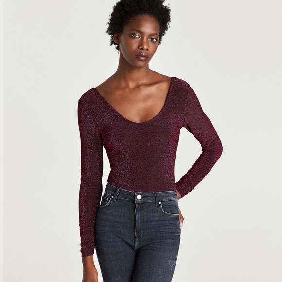 Zara Tops - NWT ZARA | Bodysuit Sparkle Top